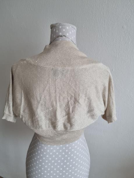 Krémové trblietavé bolerko m, m