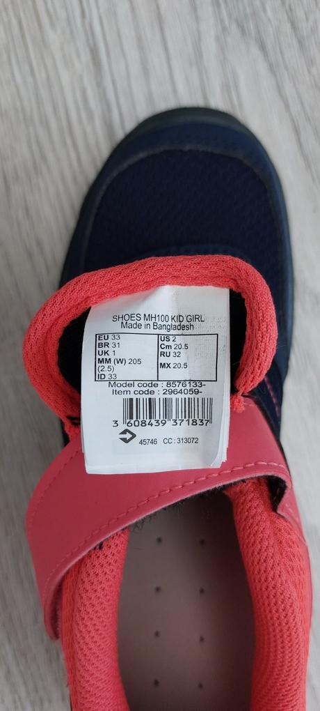 Nenosené tenisky decathlon/turistické topánky, quechua,33