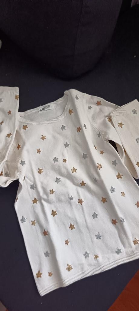 Svetrík s hviezdičkami, h&m,140