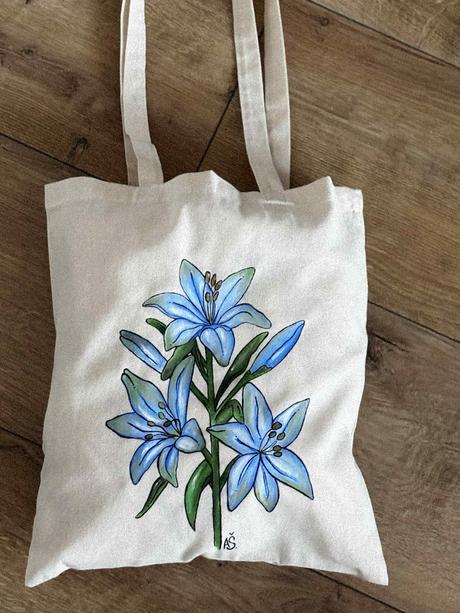 Plátené, ručne maľované tašky, 