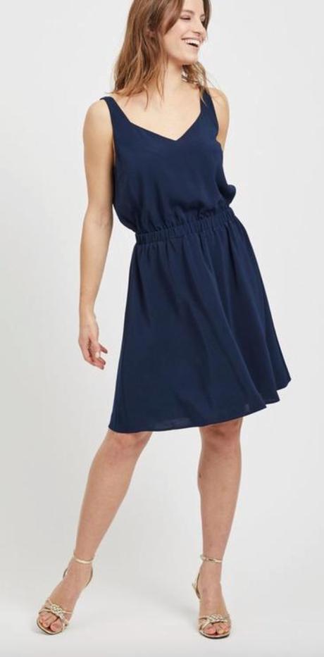 Vila tmavomodré šaty vel.xs, 34 / xs