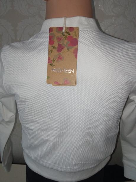 Dievčenská biela mikina miss teen (3 r.), 98