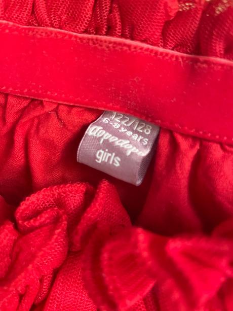 Sukňa červená 6-8 rokov, dopodopo,128