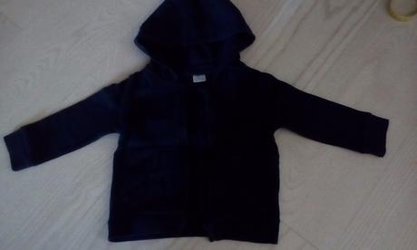 Tmavomodra mikina na zips s poštovným, f&f,86