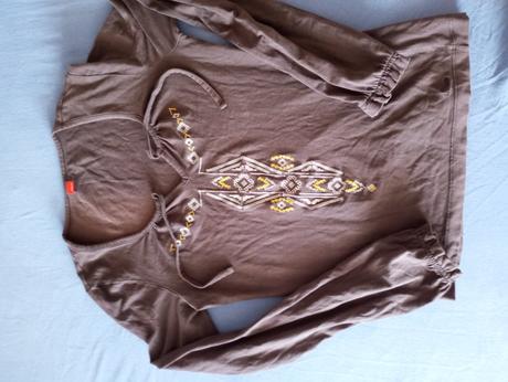 Khaki tričko ornament, s.oliver,m