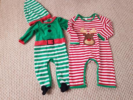 Vianočný overal + vianočné pyžamo, 74