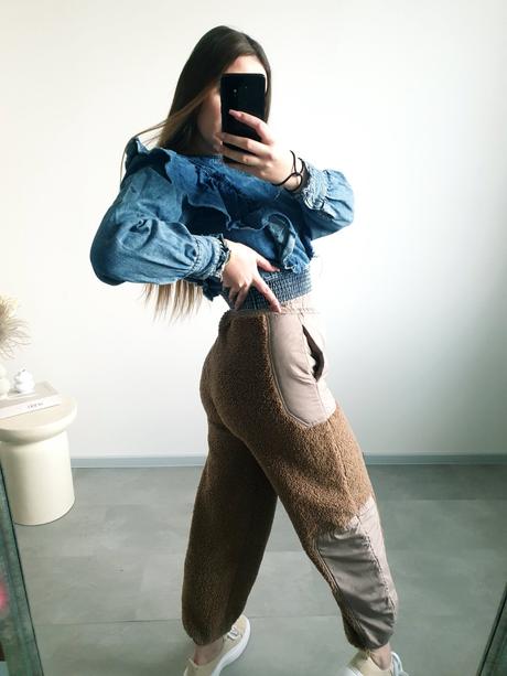 Štýlové teddy nohavice xs, h&m,xs