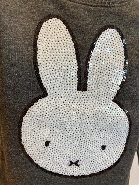 Dievčenská mikina s flitrami zajačik h&m (2-4 r.), h&m,98