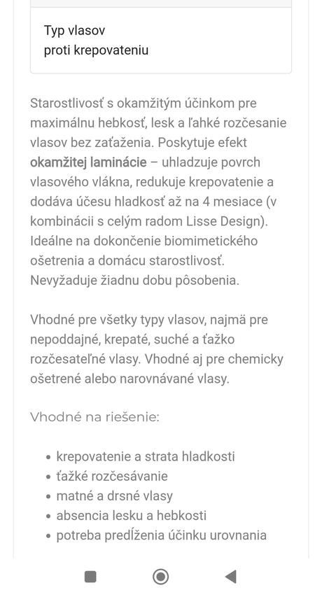 Alfaparf lamellarna voda, 