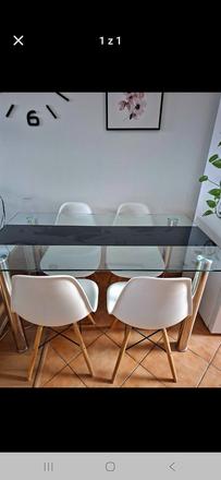 Sklenený kuchynský stôl, 