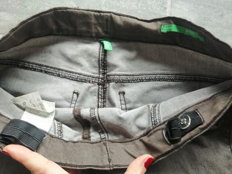 Hnedé skinny džínsy benetton,v152-158,cca12-13r, benetton,152