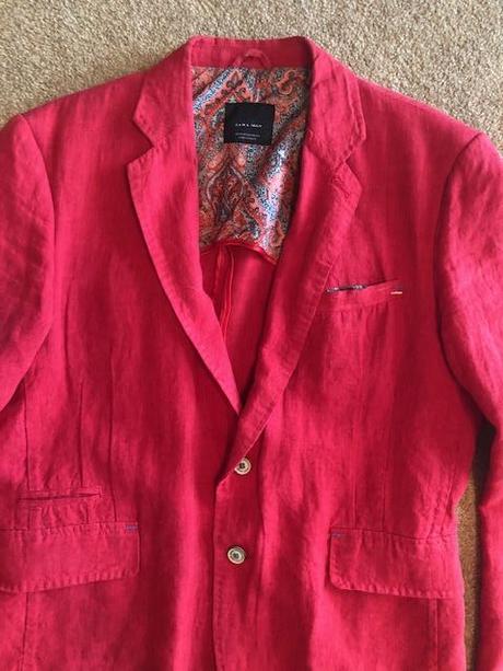 Pánske ľanové odľahčené letné sako vel.56- l/xl, zara,l