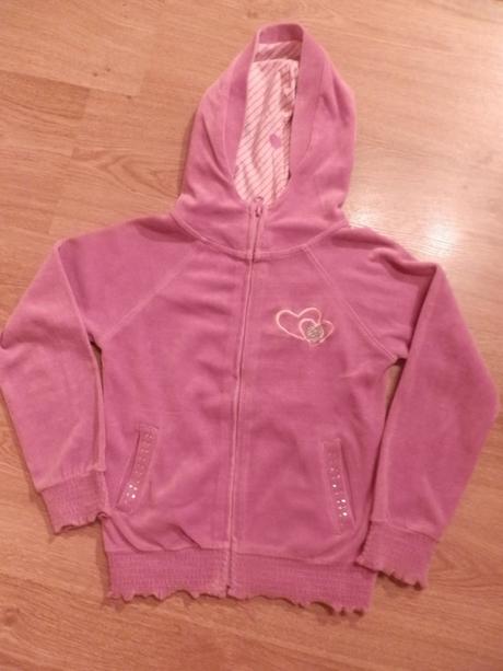 Velúrová mikinka s kapucou, kik,116