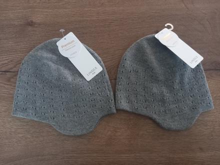 Set 2ks lindex merino čiapky veľ. 2 - 4 rokynové s, lindex,48