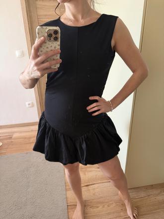 Cierne balonove mini saty, reserved,38 / 40 / l / m