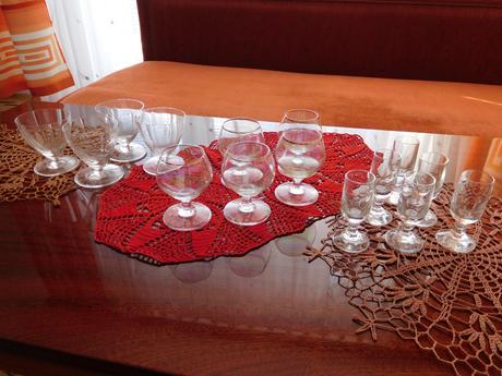 Likérové sklenené poháre, 