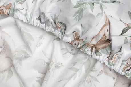 Sensillo bavlnená plachta s potlačou 60x120cm srnk, šírka (cm): 60,dĺžka (cm): 120