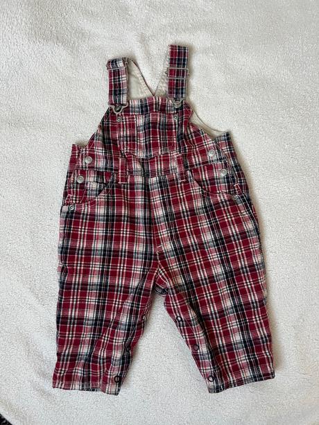 Trakace nohavice na traky karovane, h&m,68