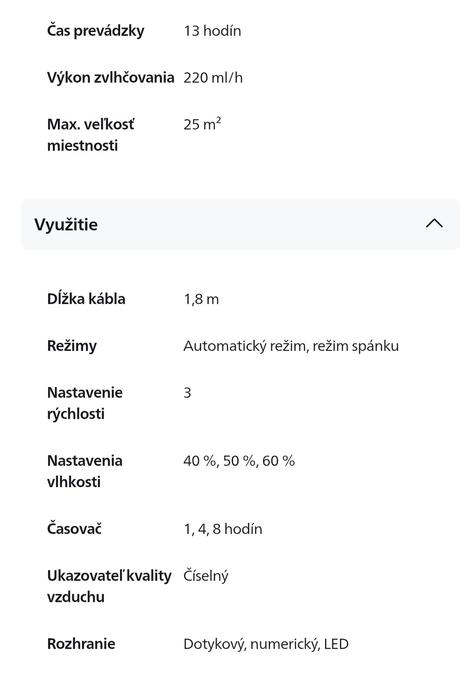 Zvlhčovač vzduchu, philips