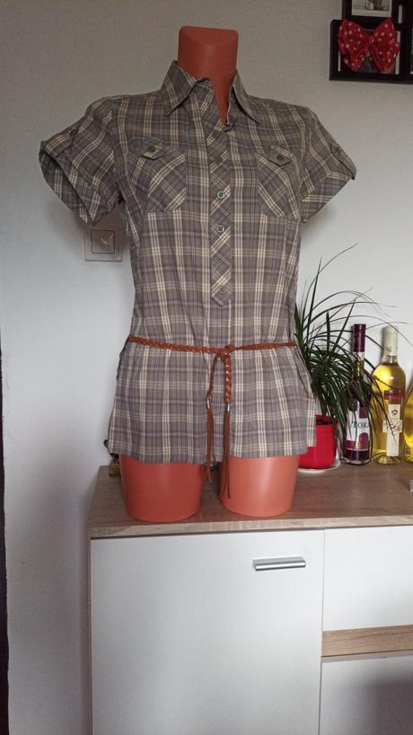 Predĺžená karovaná košeľa v.36/s, authority,36