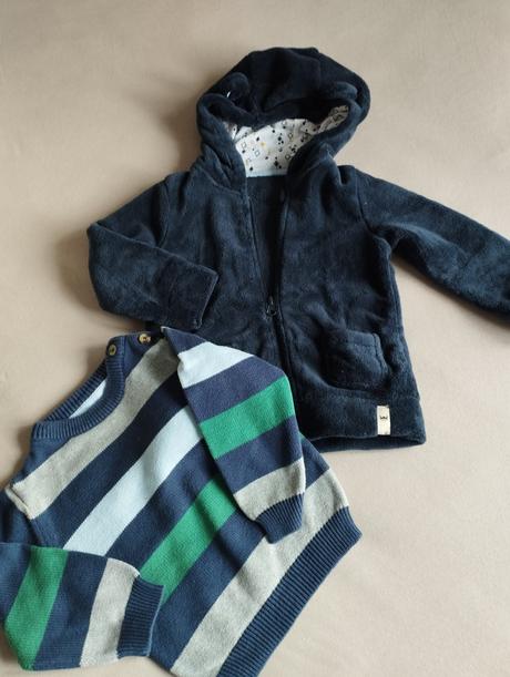 Teplá mikinka s kapucňou a pulover, baby club,86