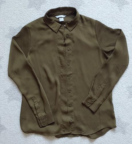 Elegantná olivová blúzka v. 34, h&m,34