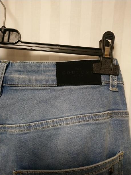 Dámske elastické rifle, couture, s