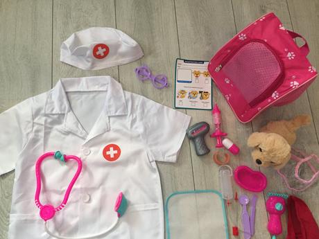 Dievčensky kostym veterinarka 3-5 rokov, 