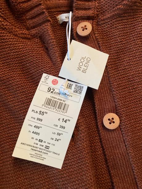 Reserved svetrík s kapucňou veľ. 92, reserved,92