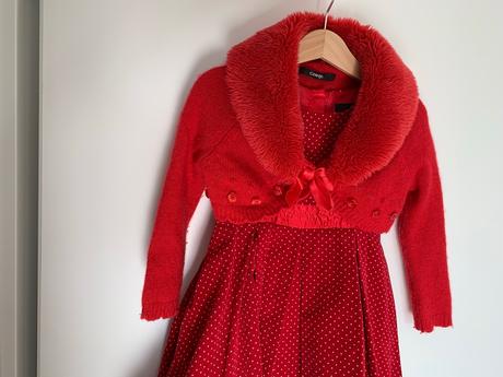 Krásne červené šaty, george,98