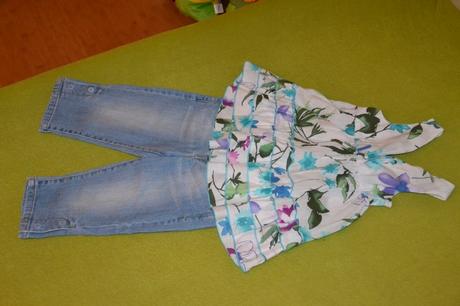 Nadherna tyrkysovo-modro-biela zn.letna bluzka 4-6, zara,110