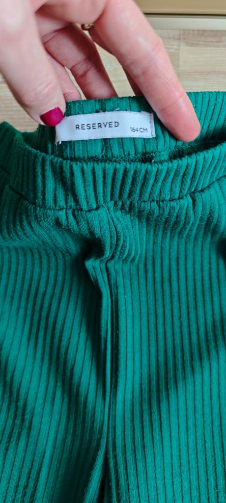 Flare štruktúrované/rebrované nohavice, reserved,164