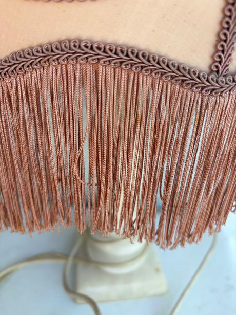 Vintage uzasna lampa stolova cca 55cm s kamenym p,