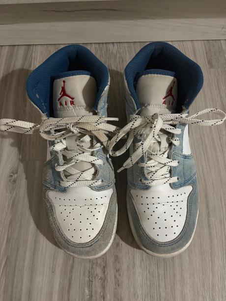 Air jordan 1 mid se french blue light steel, air jordan,36