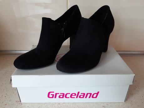 Dámske čierne poltopánky, graceland,38