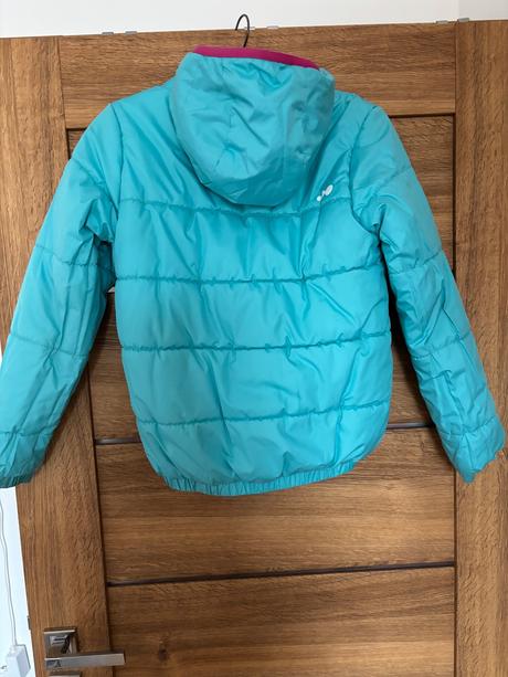 Dievčenská zimná vetrovka obojstranná, decathlon,146