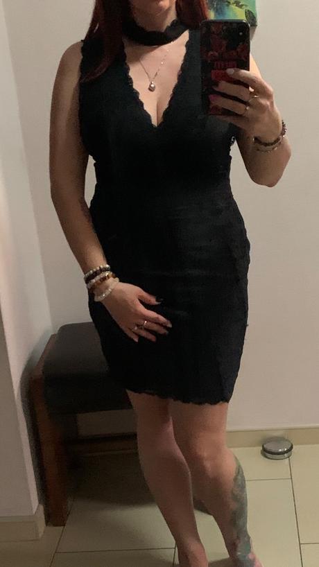 Čipkovane šaty spoločenské, guess,m