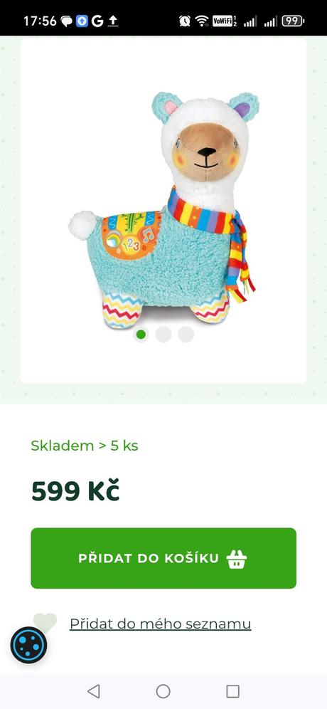 Lama clementoni, tienidlo lamaze,