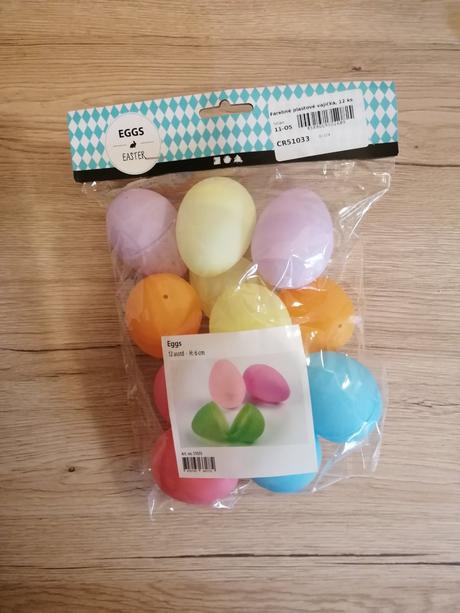 Plastové vajíčka otvaratelne plnitelne výška 6 cm, 
