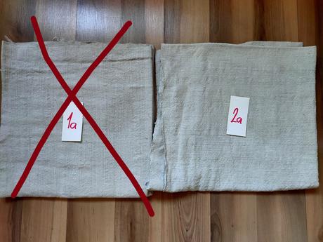 Tkané staré ĺanové plátno - menšie kusy,