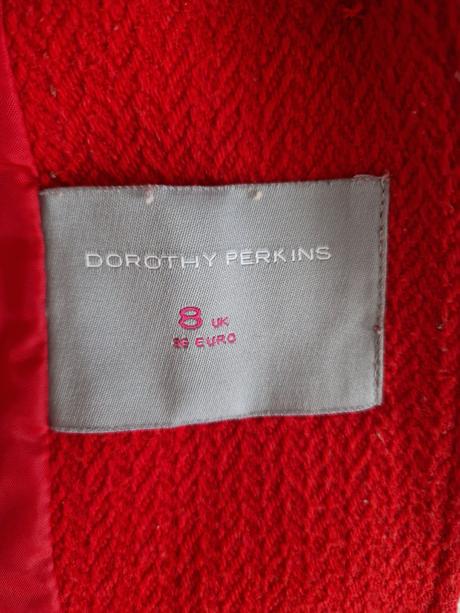 Dorothy perkins červený kabát 36, dorothy perkins,s