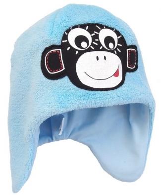 Pinkie detská čiapka light blue monkey zimná, pinkie,74 - 122