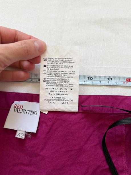 Krásna fuchsiová sukňa red valentino s mašľou, m