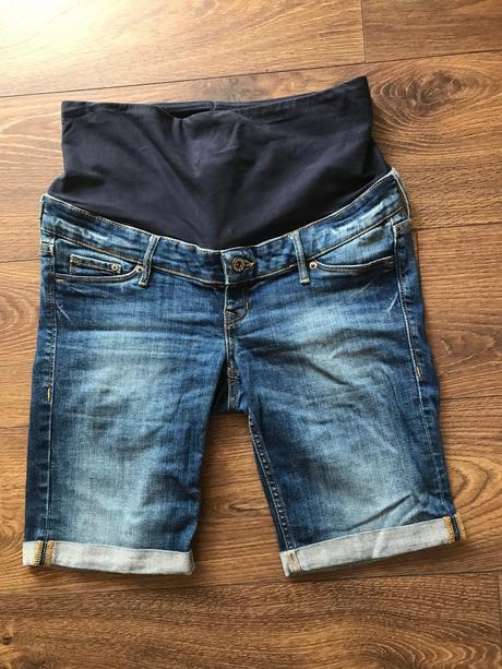 Tehotenske riflove kratasy, h&m,38