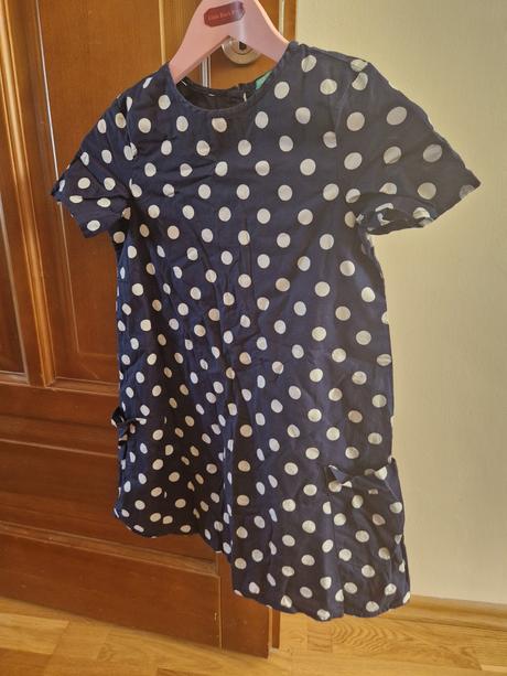 Bodkované šaty, benetton,140