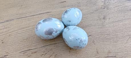 Veľkonočné vajíčka - modro strieborné svetlejšie, 