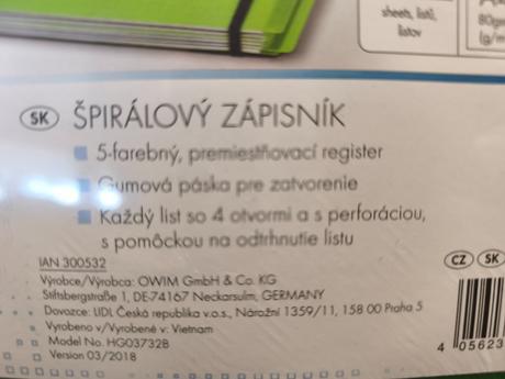 Špirálový blok, zápisník, 