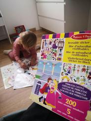 Znovupoužiteľné samolepky – zámok princezien