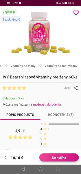Ivy Bears vitamíny na vlasy