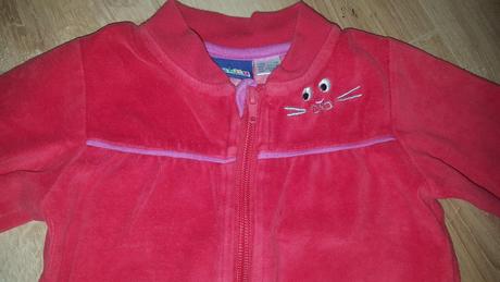 Zamatová mikinka 6-12 mes, lupilu,74